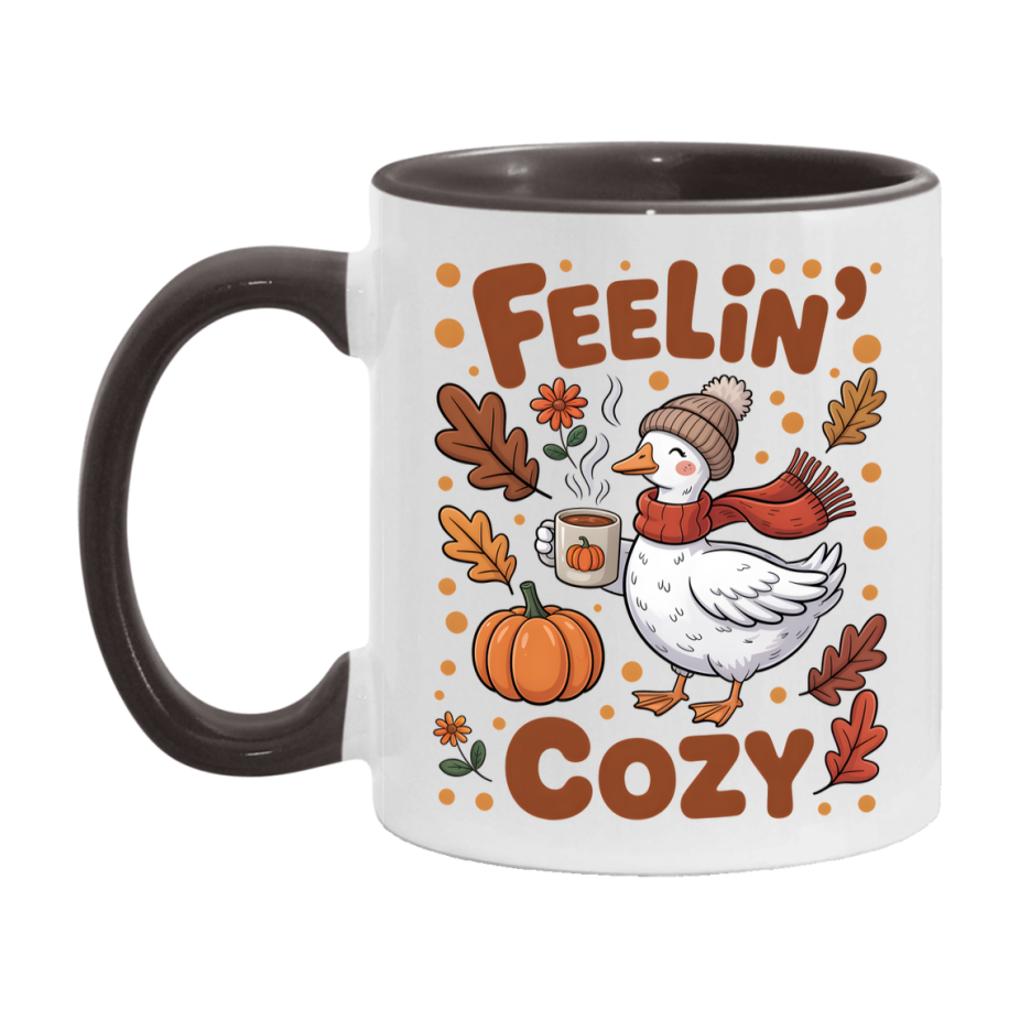 In Love With Fall Coffee Mug, Cozy Cute Autumn Coffee Cup, 11Oz Or 15Oz White Ceramic Mug