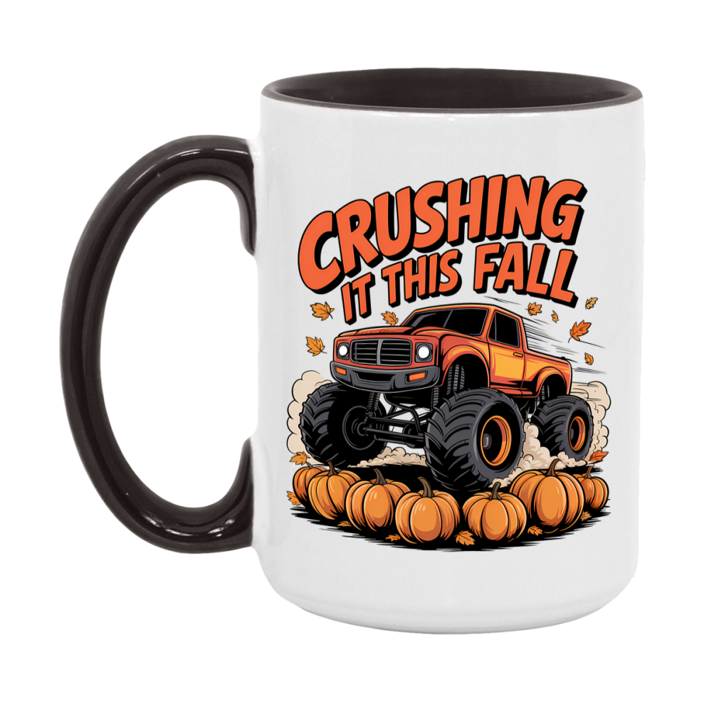 In Love With Fall Coffee Mug, Cozy Cute Autumn Coffee Cup, 11Oz Or 15Oz White Ceramic Mug