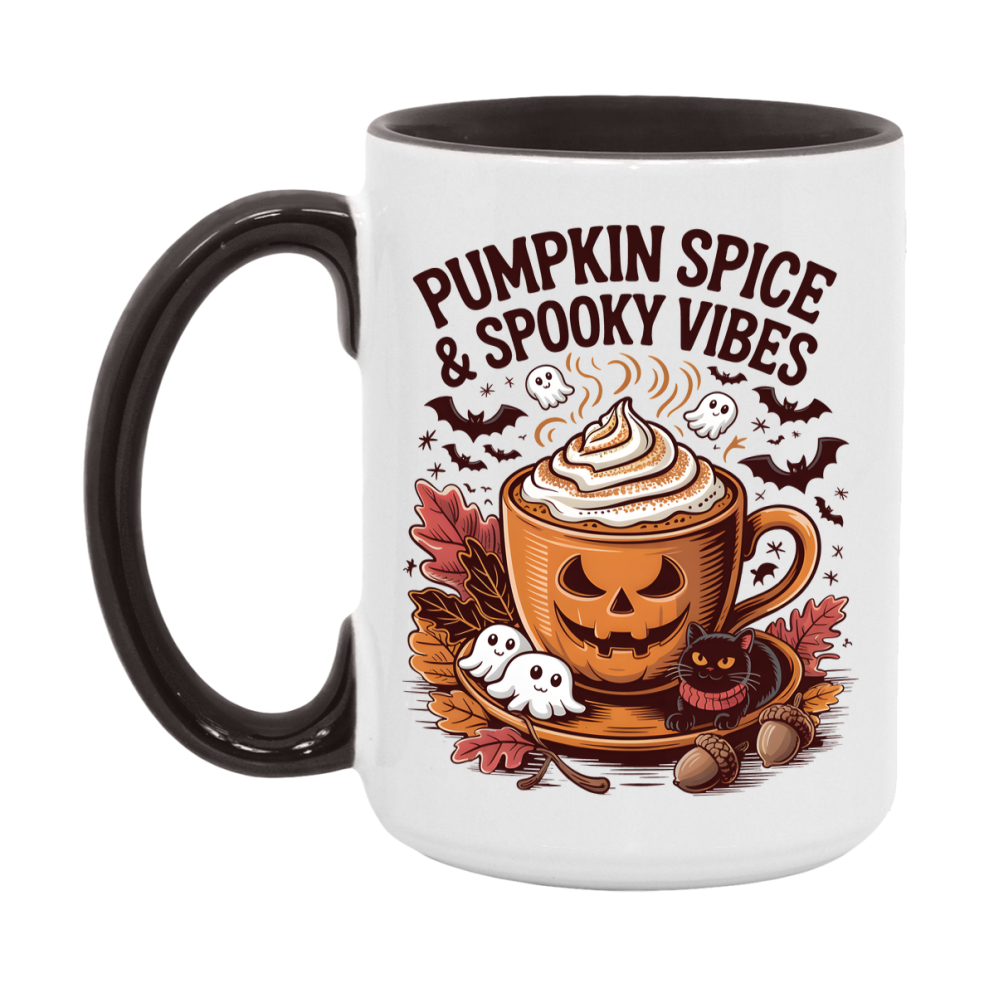 In Love With Fall Coffee Mug, Cozy Cute Autumn Coffee Cup, 11Oz Or 15Oz White Ceramic Mug