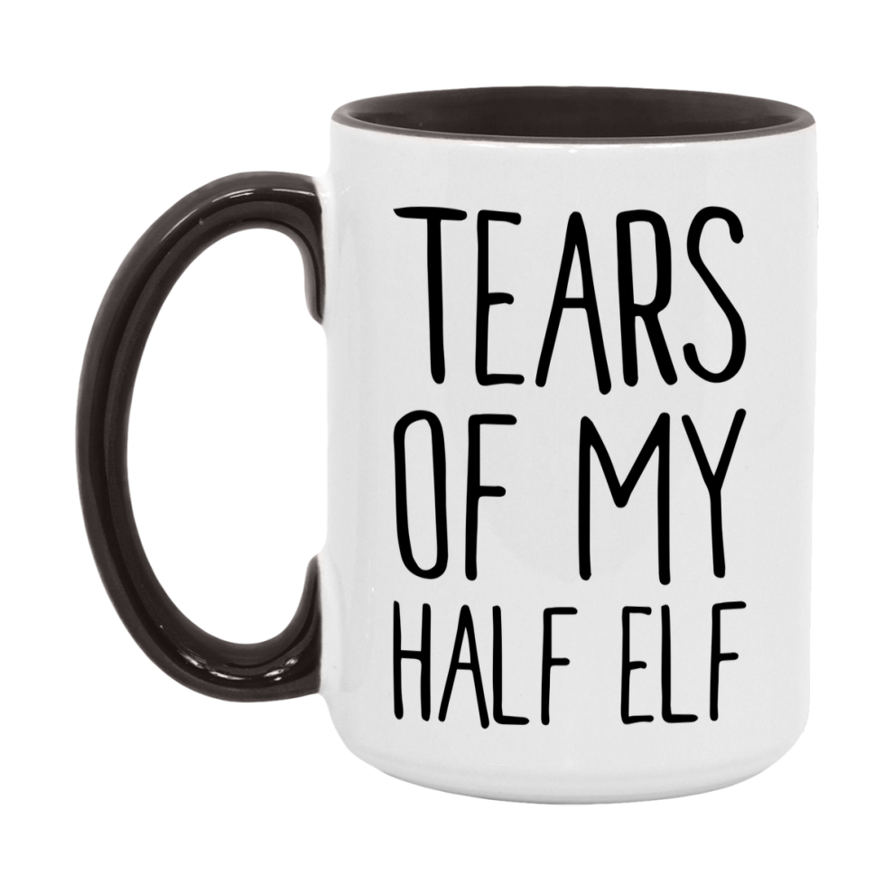 Dnd Dragon Masters Mug, Tears Of My Half Elf Coffee Mug, Rpg Gift