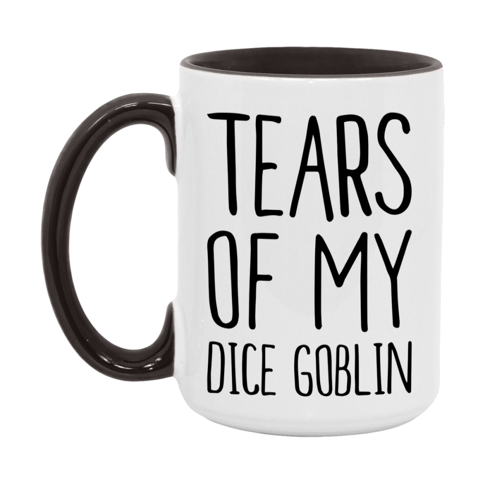 Dnd Dragon Masters Mug, Tears Of My Dice Goblin Coffee Mug, Rpg Gift