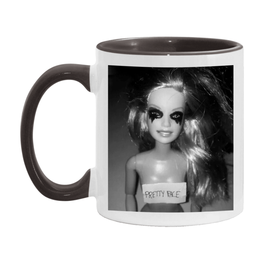 Disgusted Doll Face Mug, Funny Doll Face Meme Coffee Cup
