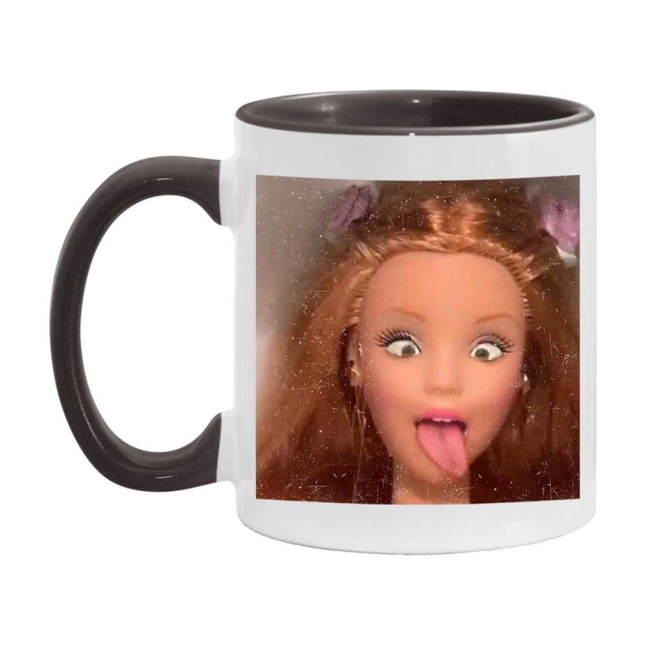 Disgusted Doll Face Mug, Funny Doll Face Meme Coffee Cup