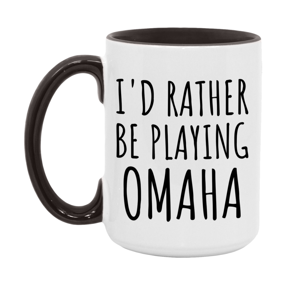 Casino Mug For Omaha Players, Funny Omaha Coffee Mug, 11Oz Or 15Oz Novelty Mug