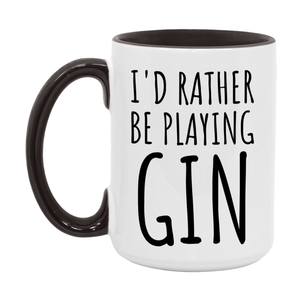 Casino Mug For Gin Players, Funny Gin Coffee Mug, 11Oz Or 15Oz Novelty Mug