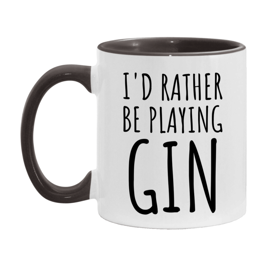 Casino Mug For Gin Players, Funny Gin Coffee Mug, 11Oz Or 15Oz Novelty Mug