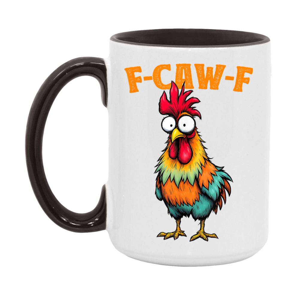 F Caw F Mug, Funny Bird Coffee Mug, 11Oz Or 15Oz Ceramic Cup