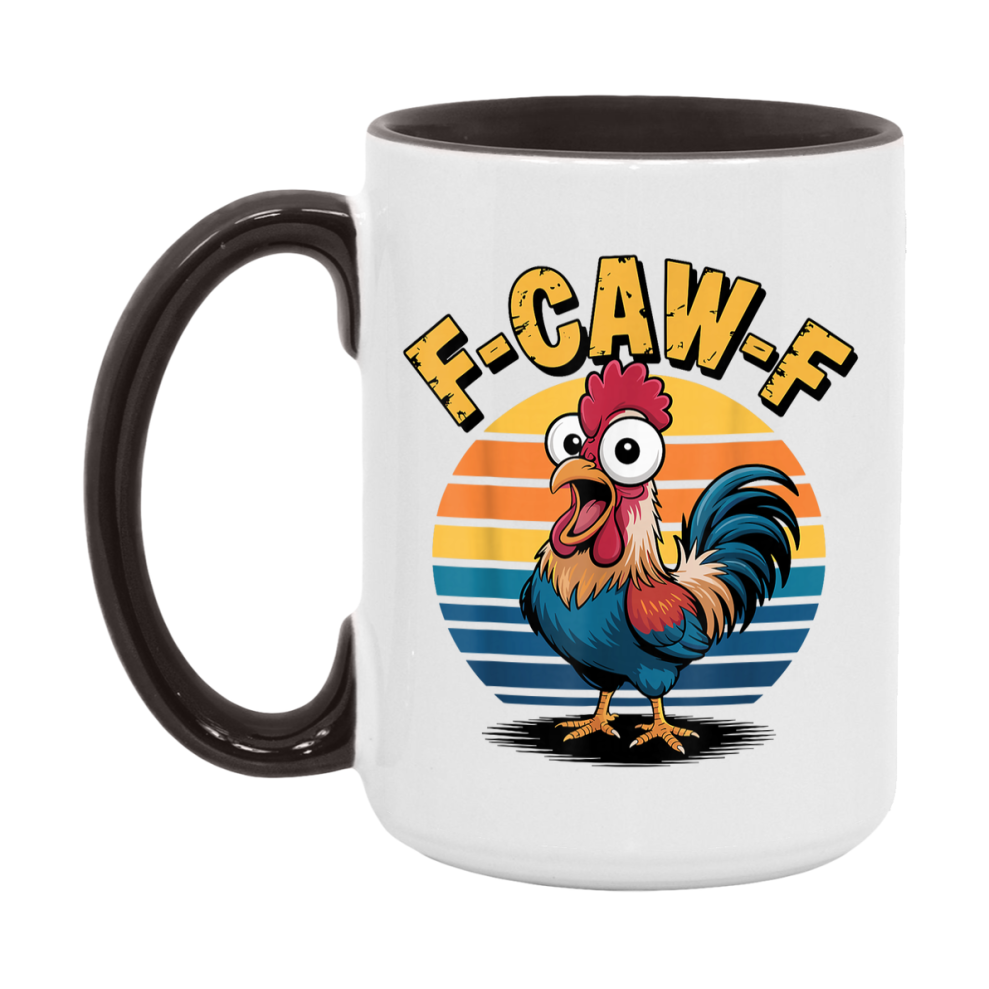 F Caw F Mug, Funny Bird Coffee Mug, 11Oz Or 15Oz Ceramic Cup