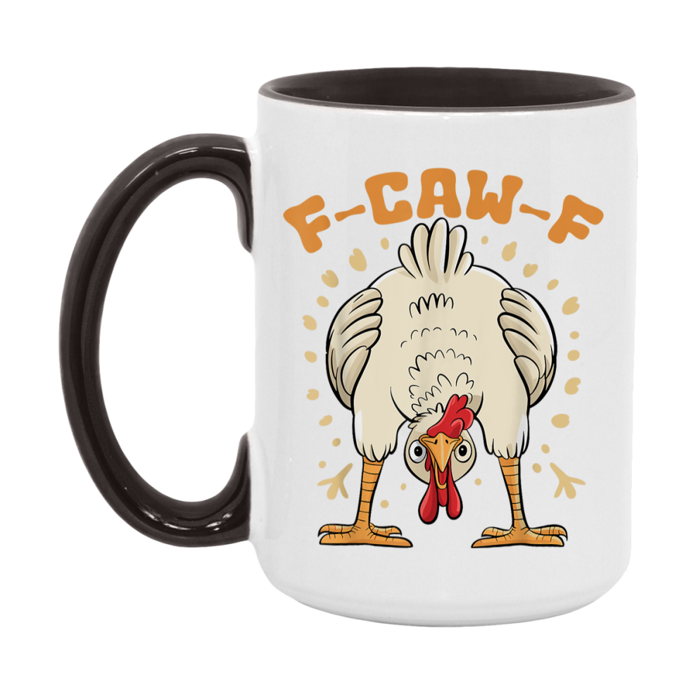 F Caw F Mug, Funny Bird Coffee Mug, 11Oz Or 15Oz Ceramic Cup