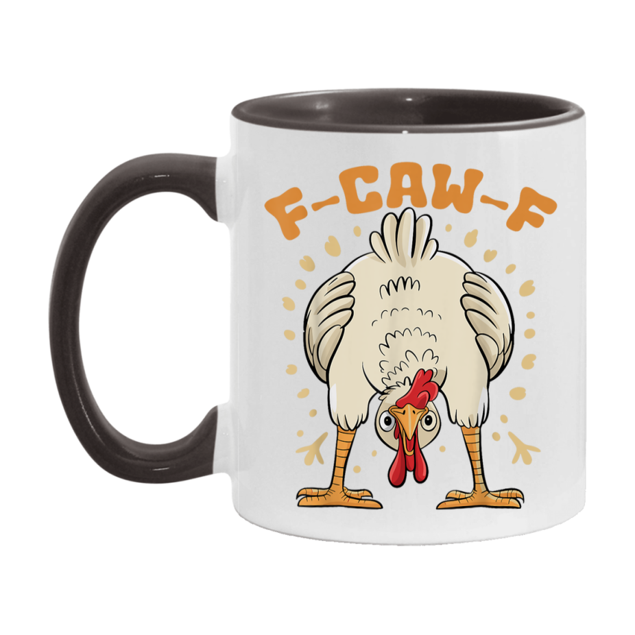 F Caw F Mug, Funny Bird Coffee Mug, 11Oz Or 15Oz Ceramic Cup