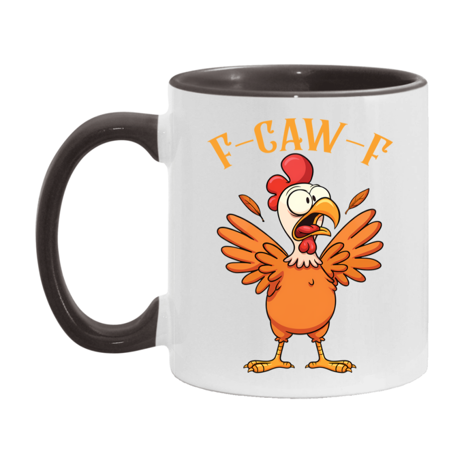 F Caw F Mug, Funny Bird Coffee Mug, 11Oz Or 15Oz Ceramic Cup