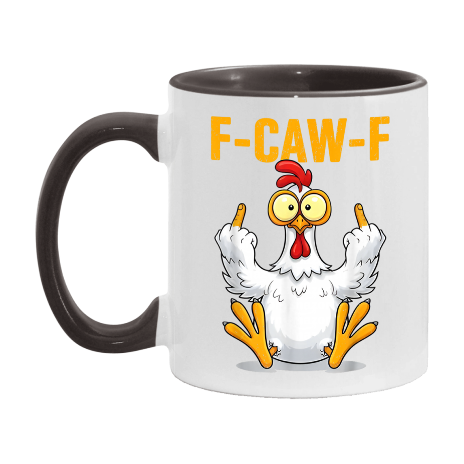 F Caw F Mug, Funny Bird Coffee Mug, 11Oz Or 15Oz Ceramic Cup