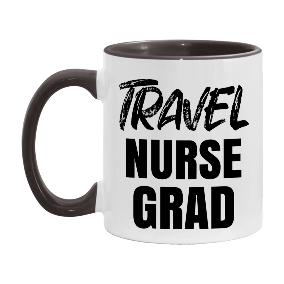 Travel Nurse Grad Coffee Mug - Ceramic Nursing Graduation Gift