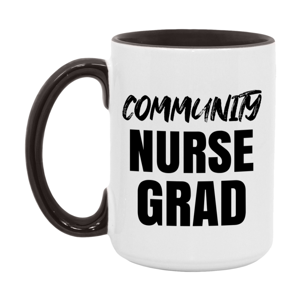 Community Nurse Grad Coffee Mug - Ceramic Nursing Graduation Gift