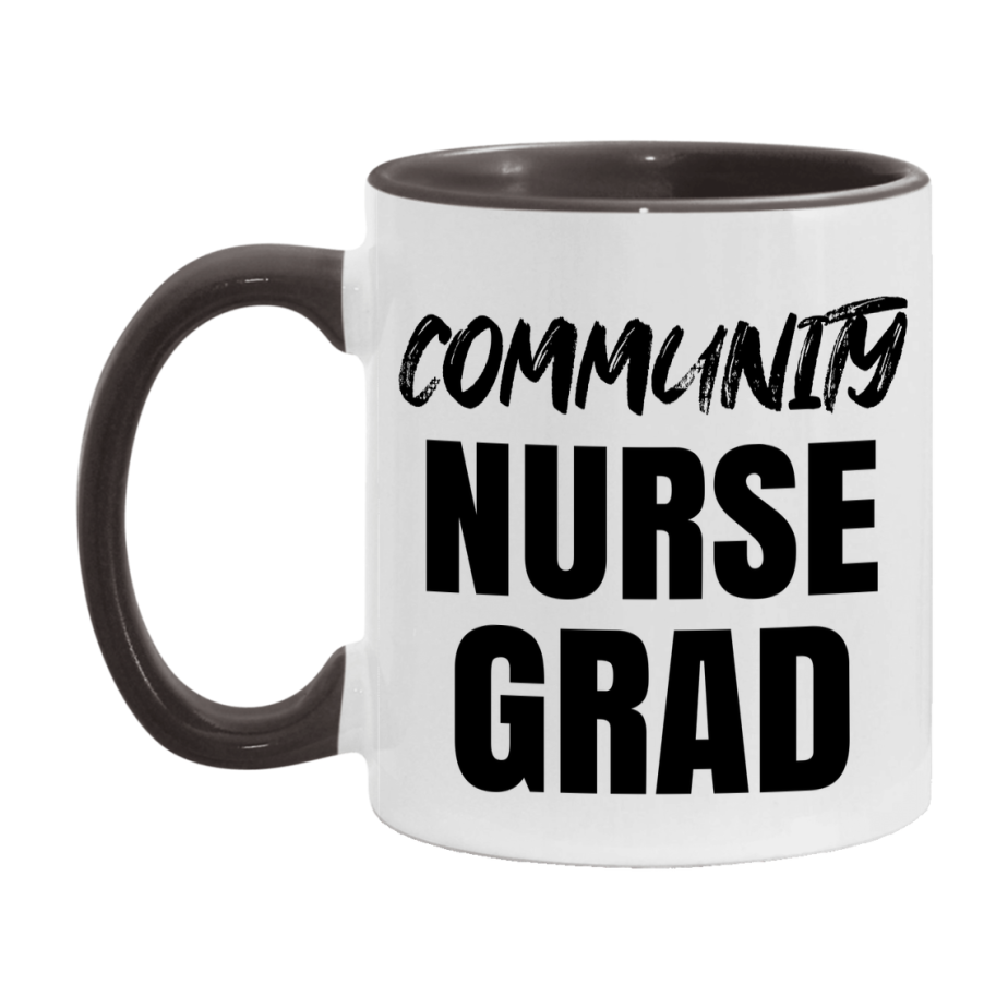 Community Nurse Grad Coffee Mug - Ceramic Nursing Graduation Gift