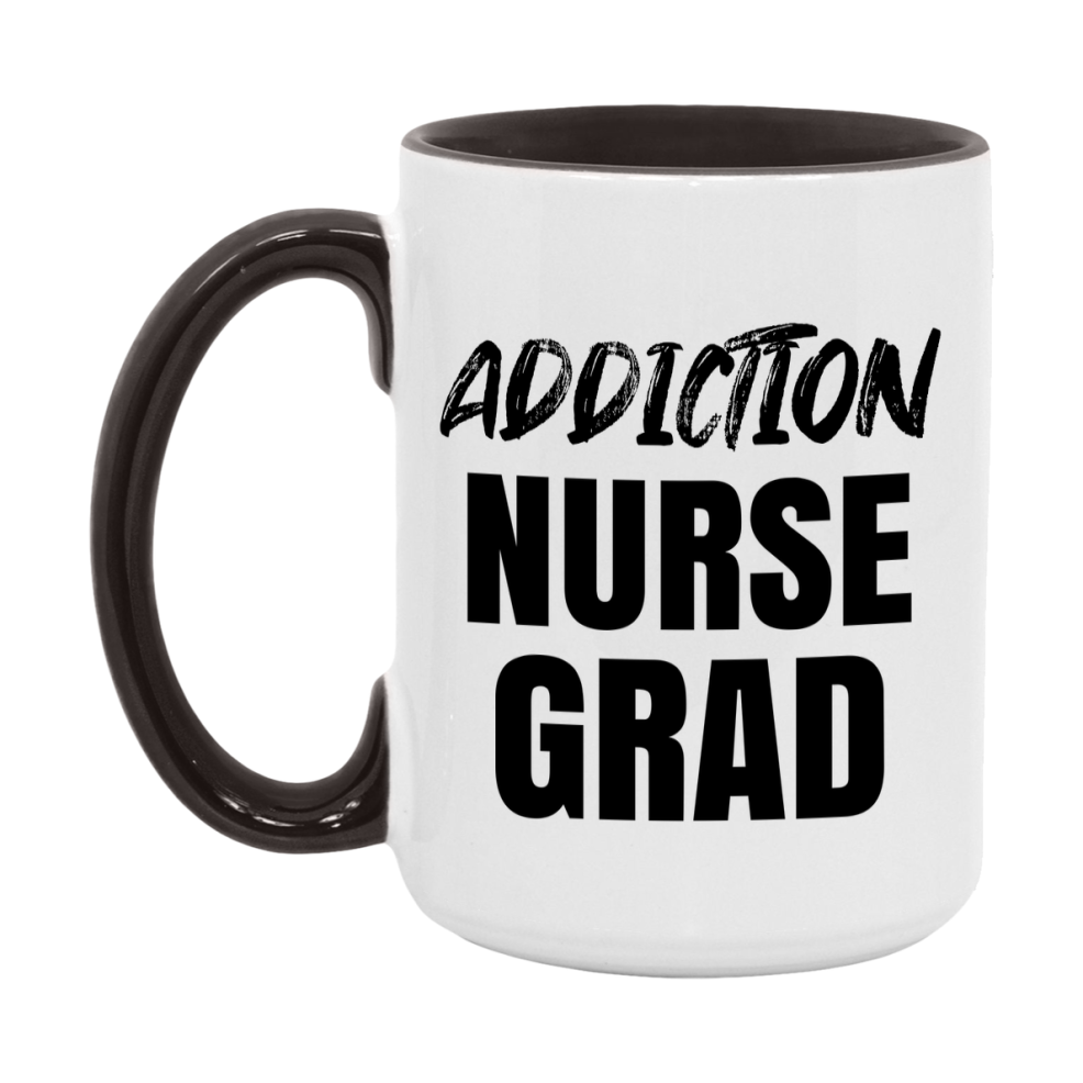 Addiction Nurse Grad Coffee Mug - Ceramic Nursing Graduation Gift
