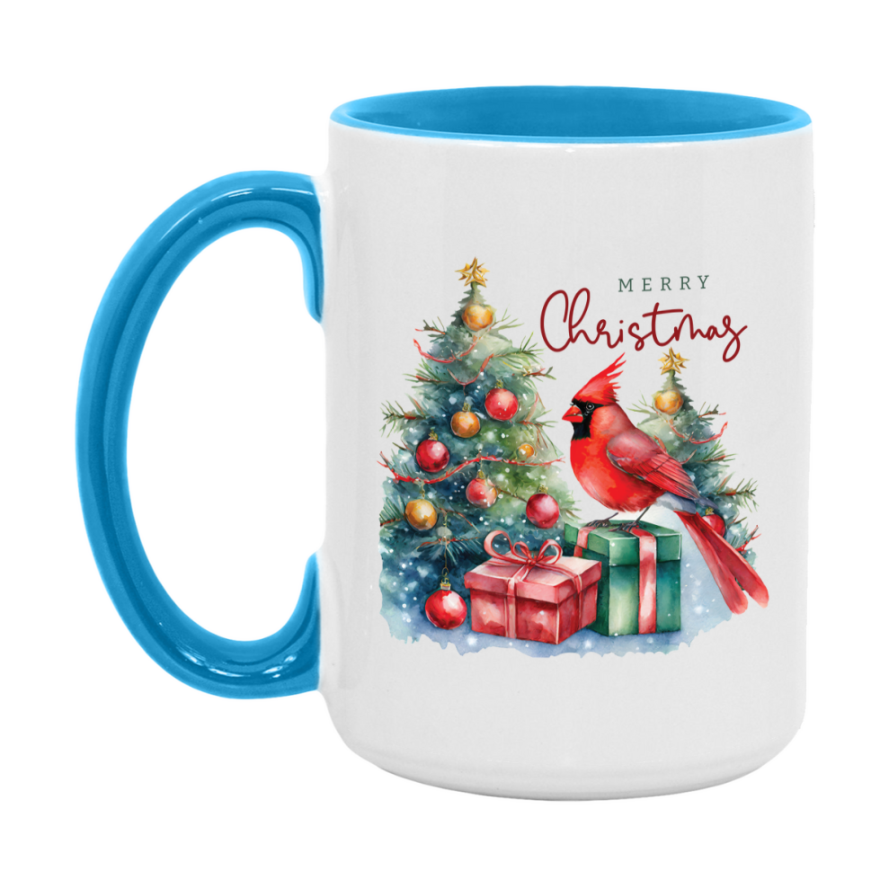 Red Cardinal Mug – Northern Red Cardinal Christmas Mug with Heartfelt Message, 11oz or 15oz White Ceramic Coffee Cup
