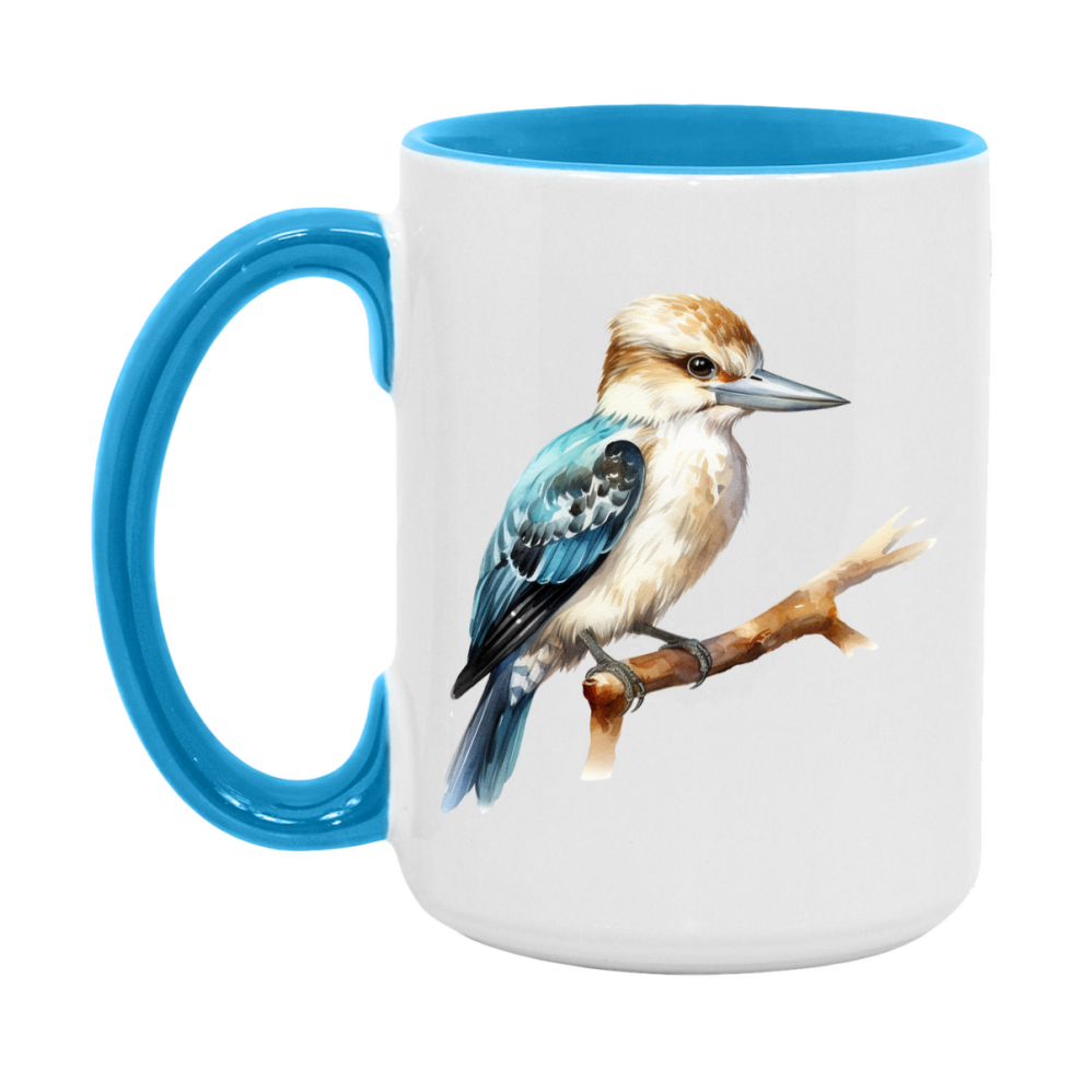 Bird Watching Mug, Kookaburra Song Bird Mug, 11oz or 15oz White Ceramic Coffee Mug Gift for Bird Watchers