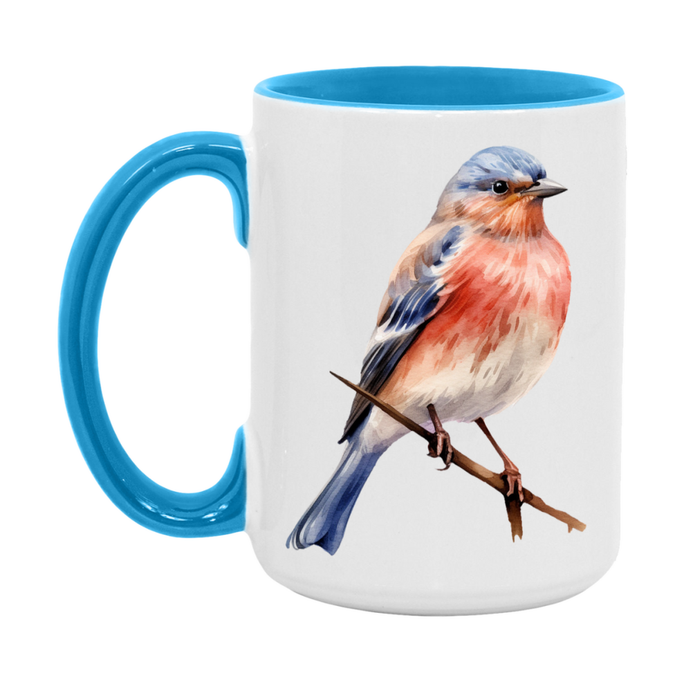 Bird Watching Mug, Linnet Song Bird Mug, 11oz or 15oz White Ceramic Coffee Mug Gift for Bird Watchers