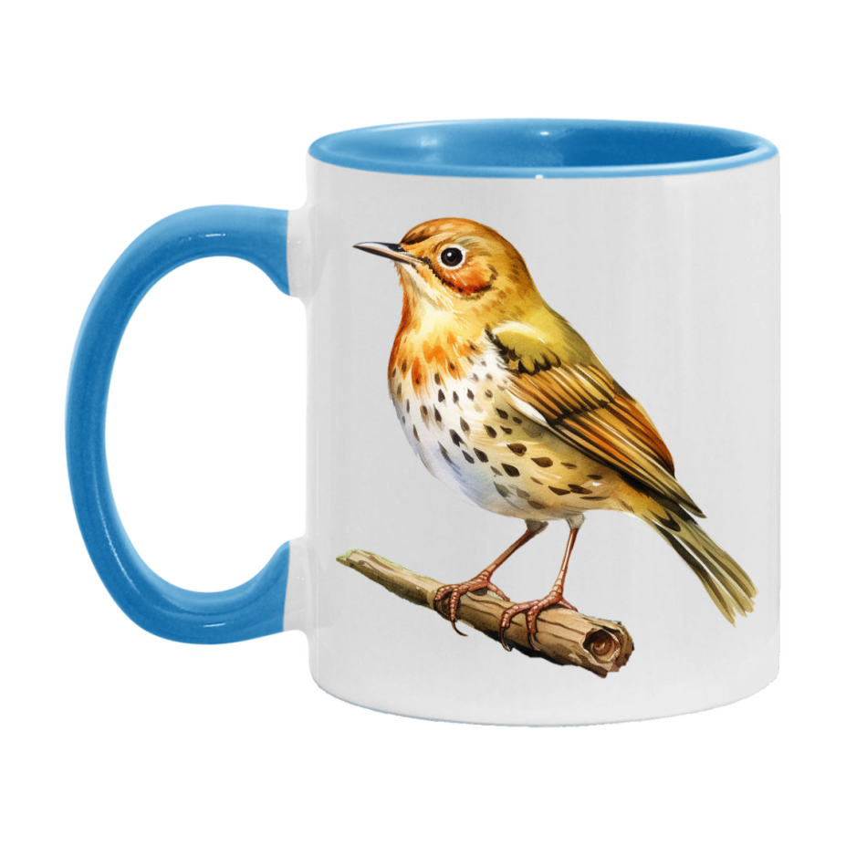 Bird Watching Mug, Ovenbird Song Bird Mug, 11oz or 15oz White Ceramic Coffee Mug Gift for Bird Watchers