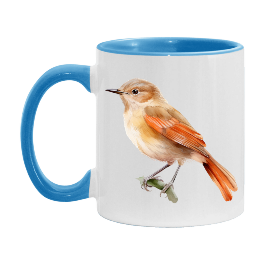 Bird Watching Mug, Rufous Hornero Song Bird Mug, 11oz or 15oz White Ceramic Coffee Mug Gift for Bird Watchers