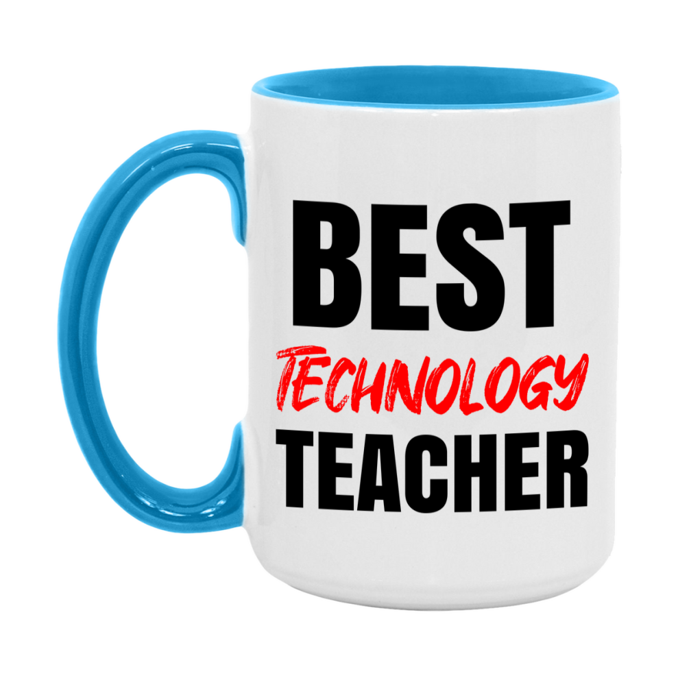 Teacher Superlative Mug, Best Technology Teacher Gift, 11oz or 15oz White Ceramic Coffee Cup for Technology Teacher