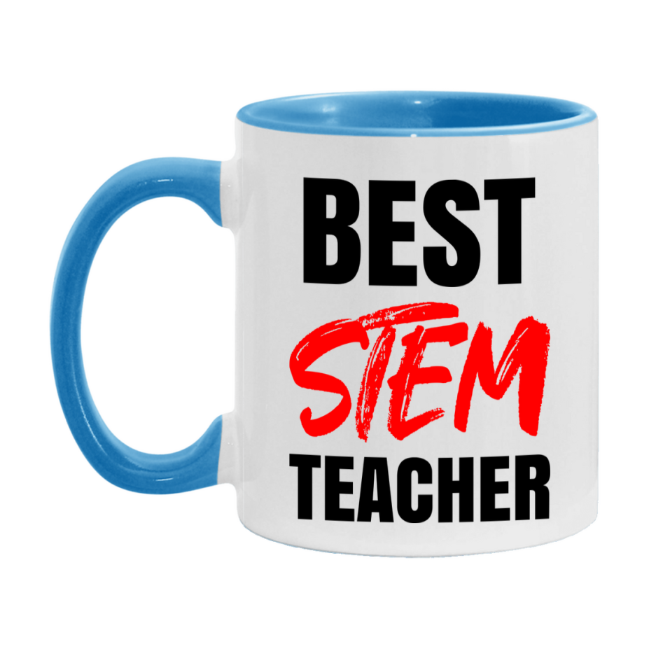 Teacher Superlative Mug, Best Stem Teacher Gift, 11oz or 15oz White Ceramic Coffee Cup for Stem Teacher