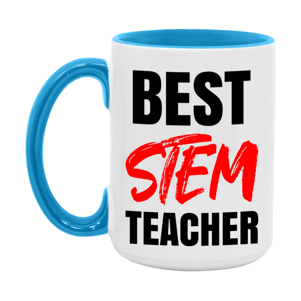 Teacher Superlative Mug, Best Stem Teacher Gift, 11oz or 15oz White Ceramic Coffee Cup for Stem Teacher