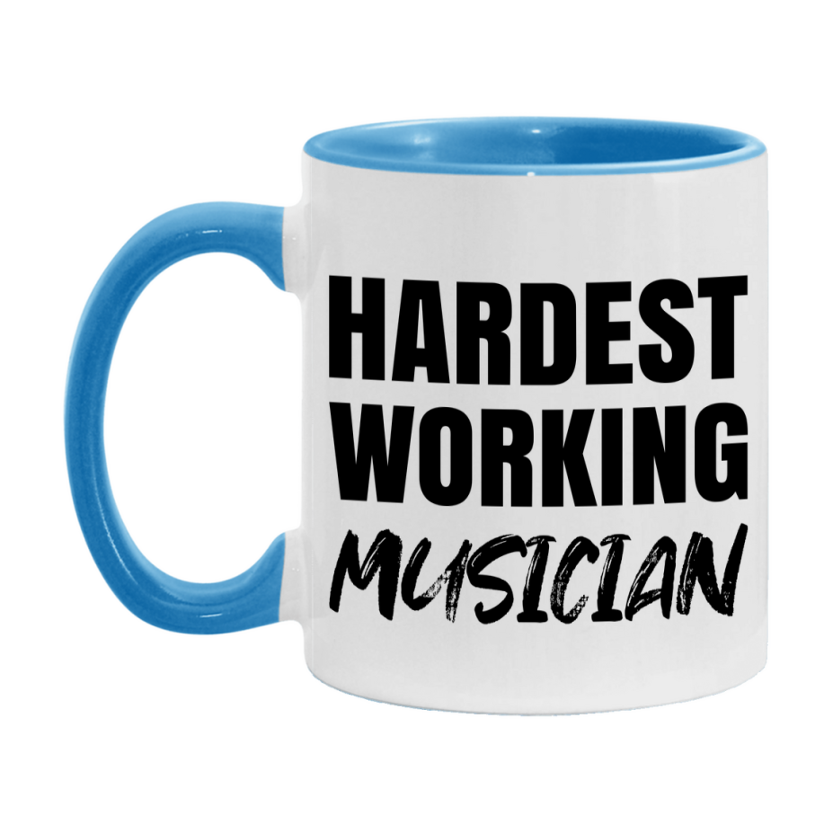 Musician Superlative Mug, Hardest Working Musician, 11oz or 15oz Ceramic Coffee Mug, Double-Sided Cup, Gift for Musician, Coworker Gift, Boss Gift