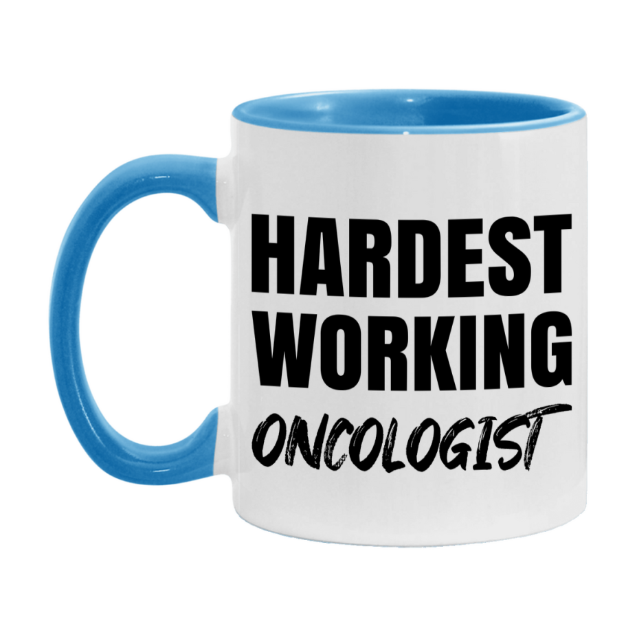 Oncologist Superlative Mug, Hardest Working Oncologist, 11oz or 15oz Ceramic Coffee Mug, Double-Sided Cup, Gift for Oncologist, Coworker Gift, Boss Gift