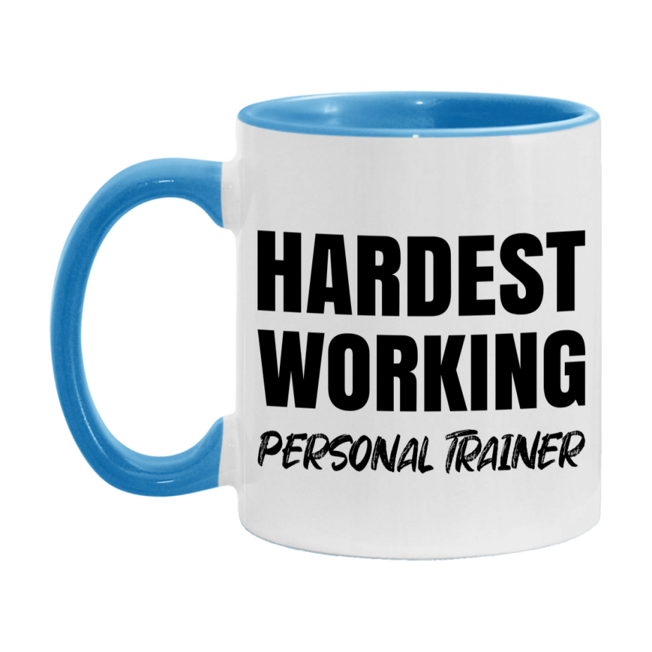 Personal Trainer Superlative Mug, Hardest Working Personal Trainer, 11oz or 15oz Ceramic Coffee Mug, Double-Sided Cup, Gift for Personal Trainer, Coworker Gift, Boss Gift