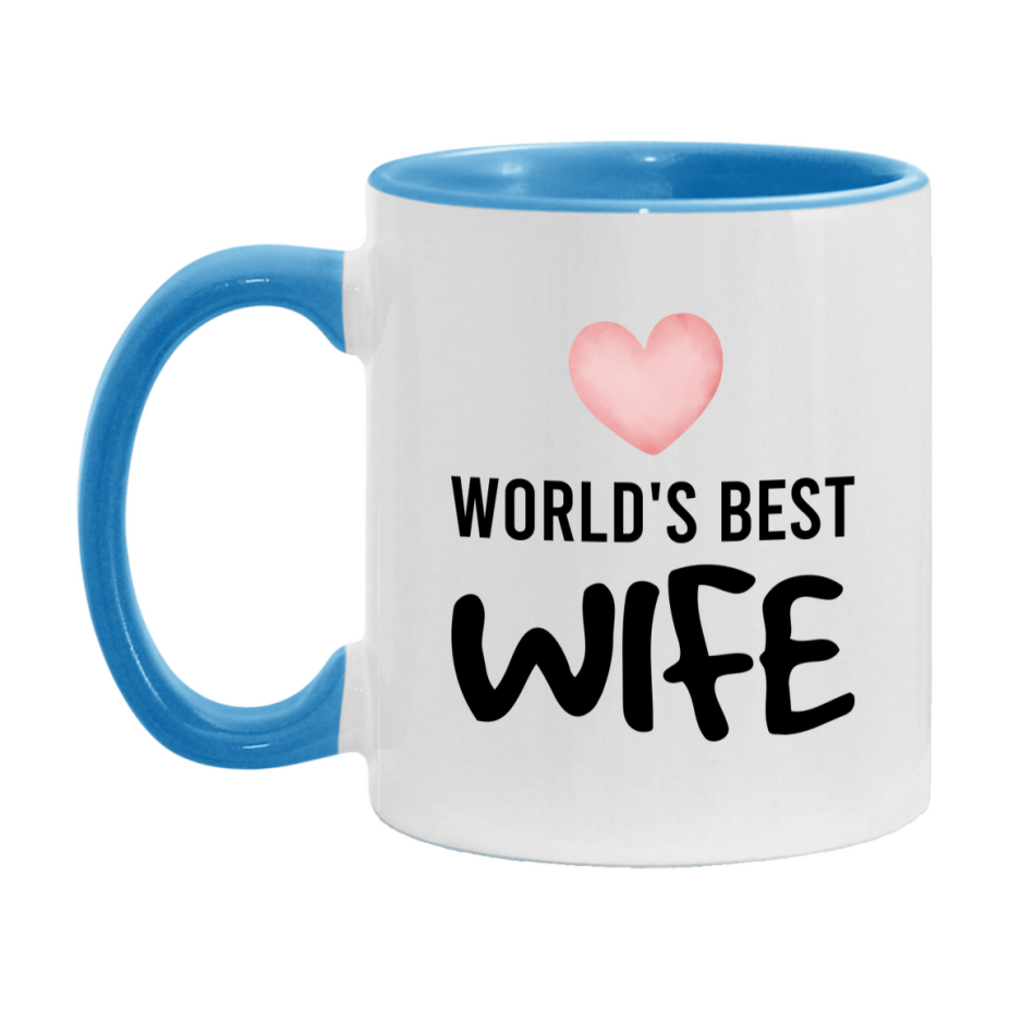 World's Best Wife Mug, Wife Superlative Coffee Mug, 11oz or 15oz Ceramic Cup, Gift for Wife