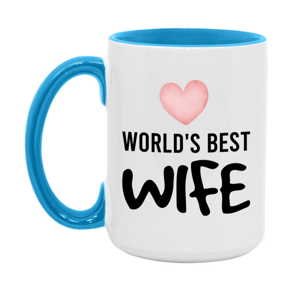 World's Best Wife Mug, Wife Superlative Coffee Mug, 11oz or 15oz Ceramic Cup, Gift for Wife