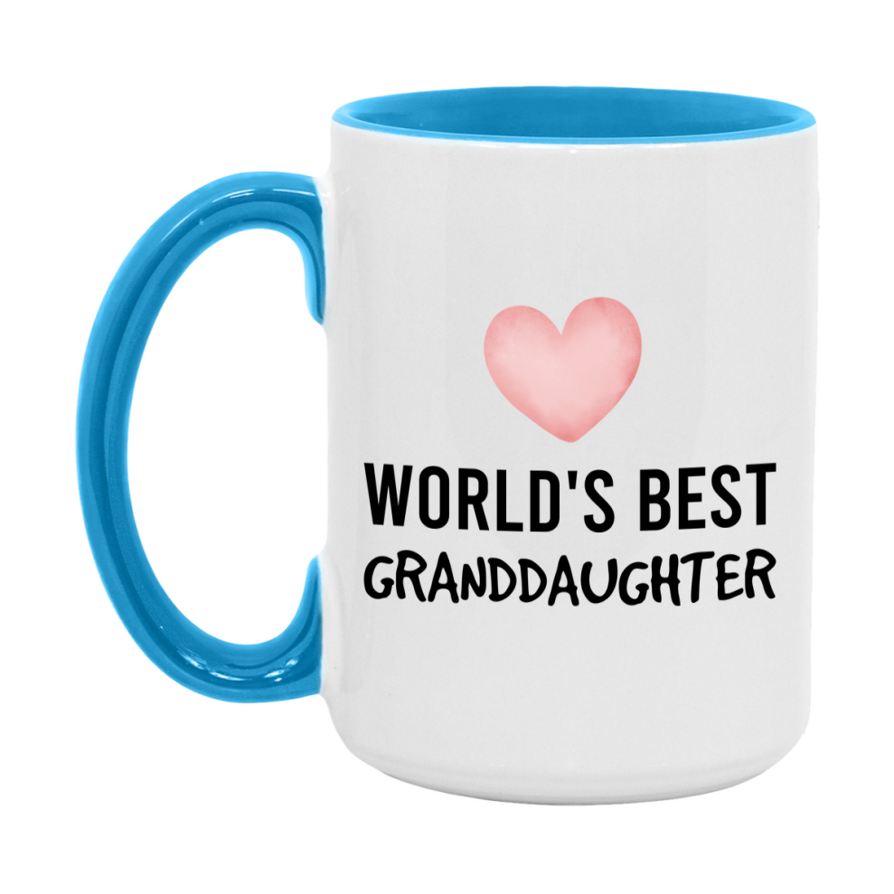 World's Best Granddaughter Mug, Granddaughter Superlative Coffee Mug, 11oz or 15oz Ceramic Cup, Gift for Granddaughter