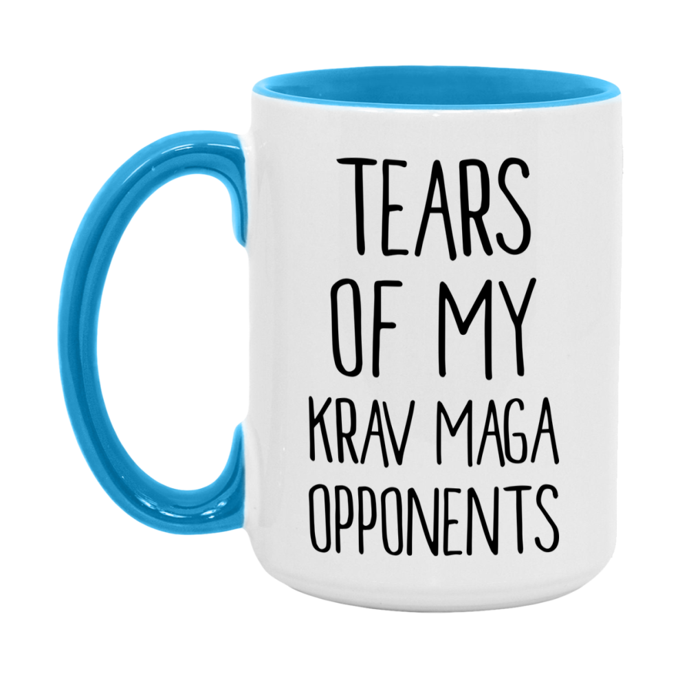 Funny Martial Arts Mug - "Tears Of My Krav Maga Opponents" - 11Oz Or 15Oz White Ceramic Coffee Cup