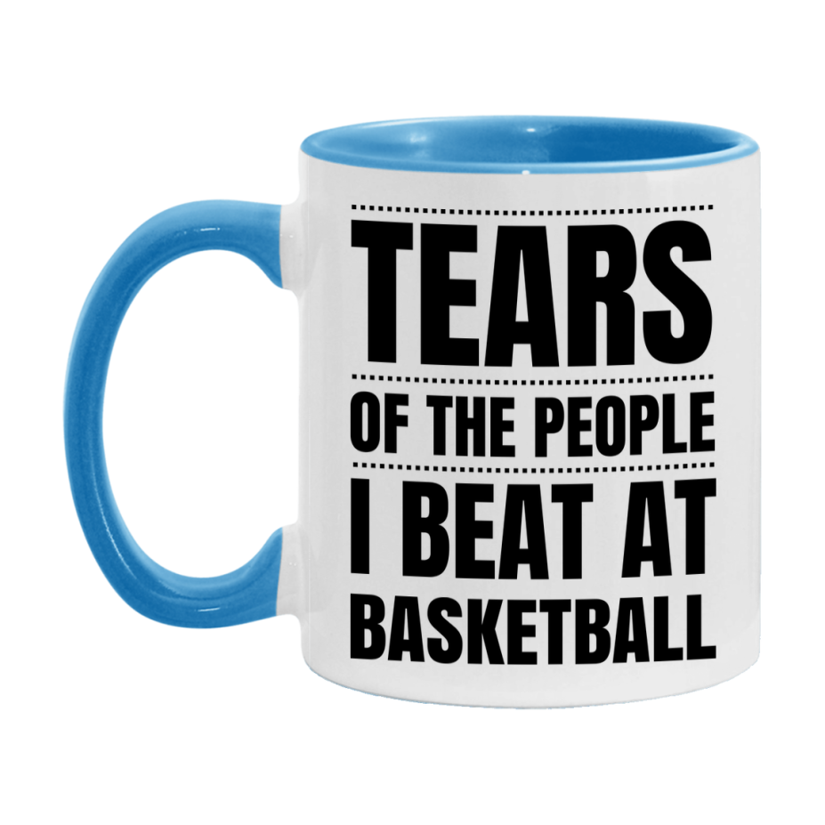 Funny Basketball Mug - "Tears Of The People I Beat At Basketball" - 11Oz Or 15Oz Ceramic Coffee Cup
