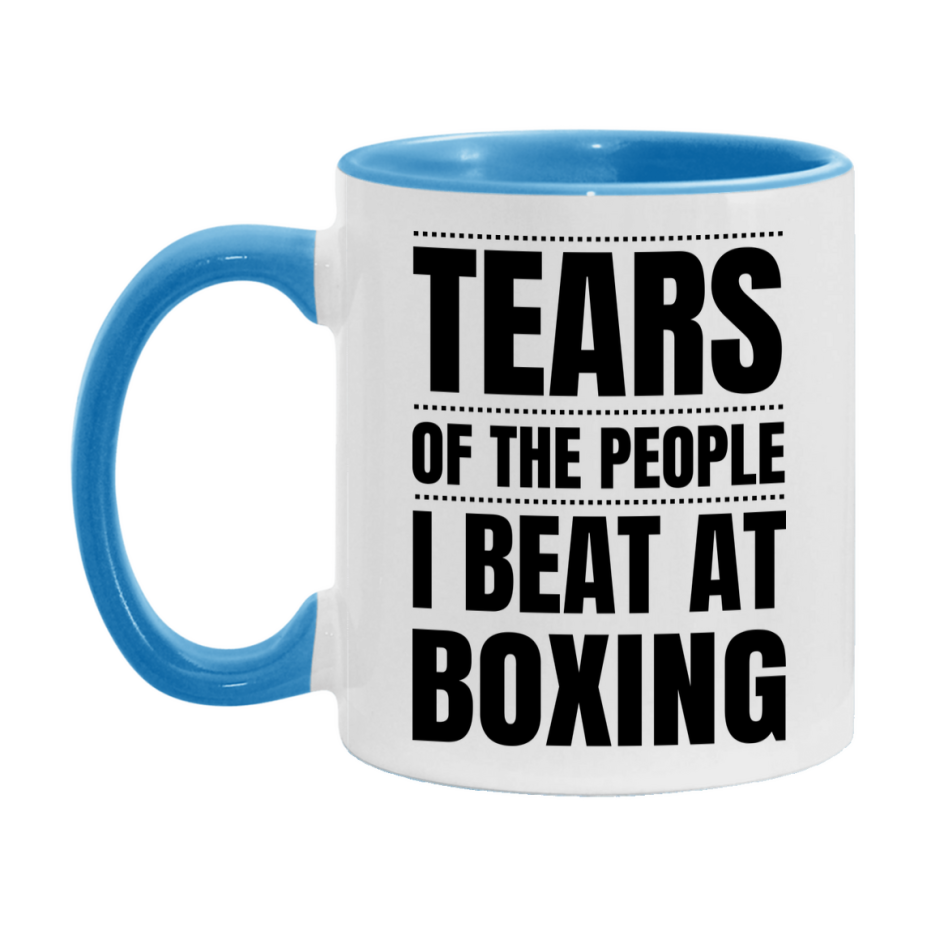 Funny Boxing Mug - "Tears Of The People I Beat At Boxing" - 11Oz Or 15Oz Ceramic Coffee Cup