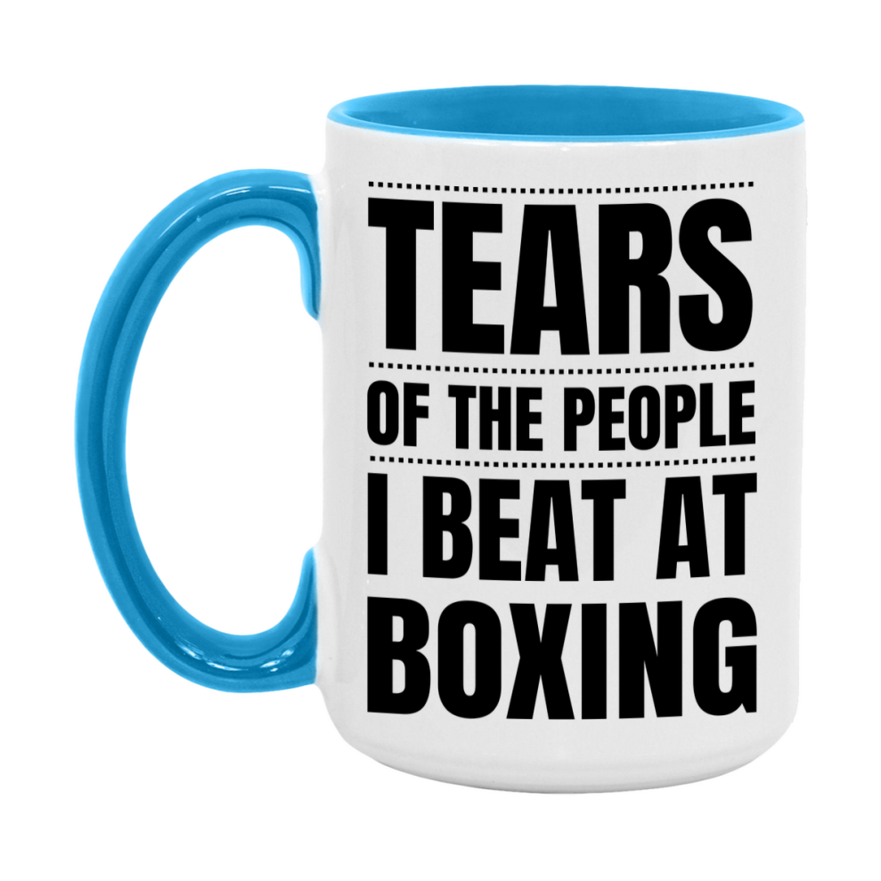 Funny Boxing Mug - "Tears Of The People I Beat At Boxing" - 11Oz Or 15Oz Ceramic Coffee Cup