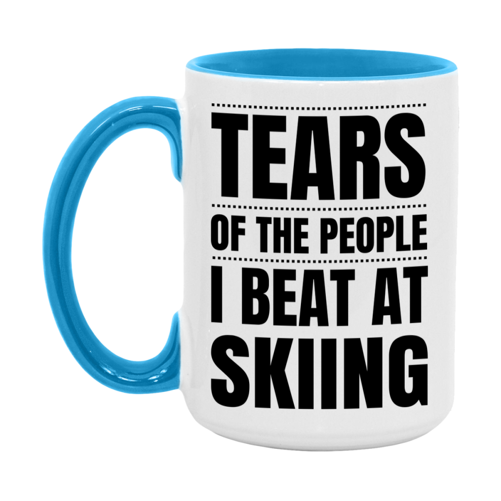 Funny Skiing Mug - "Tears Of The People I Beat At Skiing" - 11Oz Or 15Oz Ceramic Coffee Cup