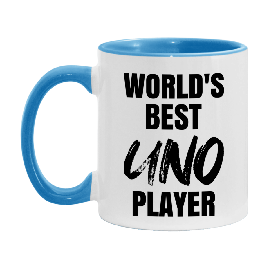 World's Best Uno Player Mug, Funny Card Game Player Gift, 11Oz Or 15Oz White Ceramic Mug