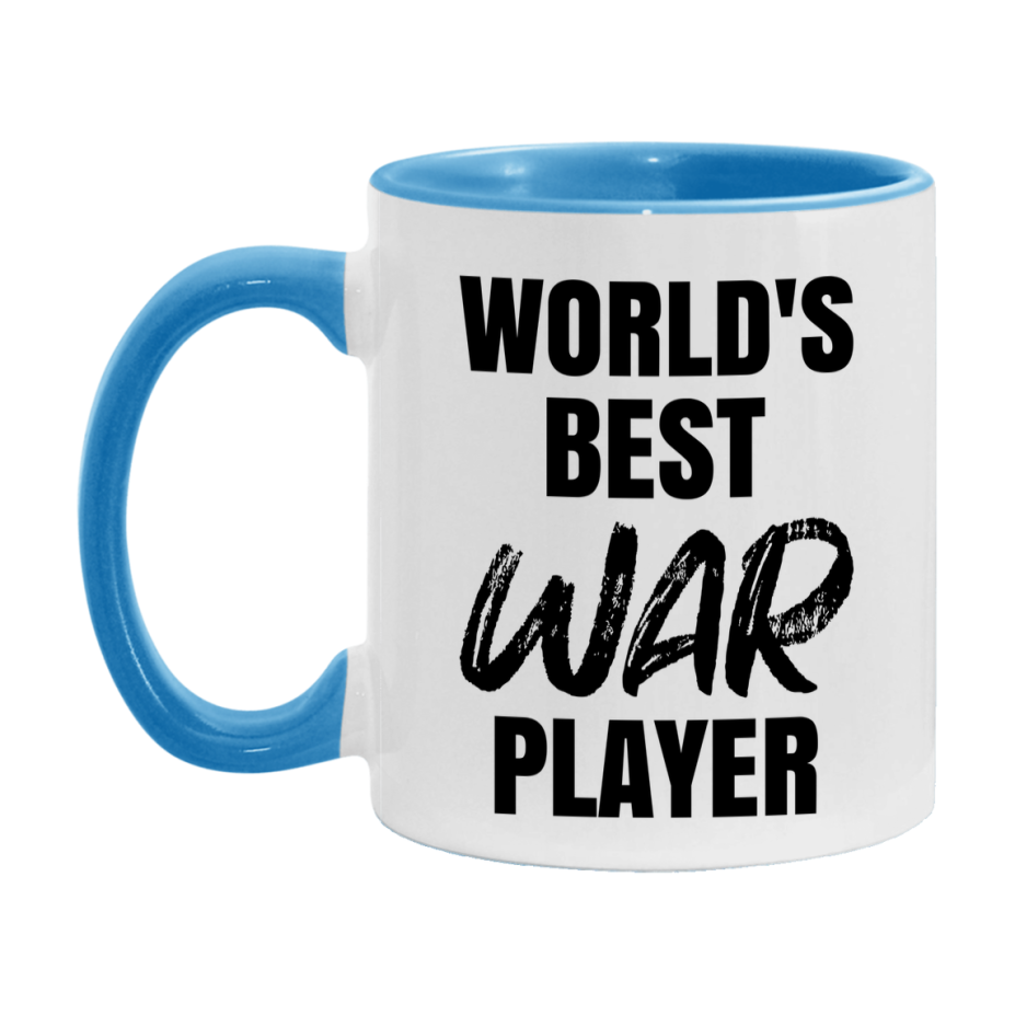 World's Best War Player Mug, Funny Card Game Player Gift, 11Oz Or 15Oz White Ceramic Mug