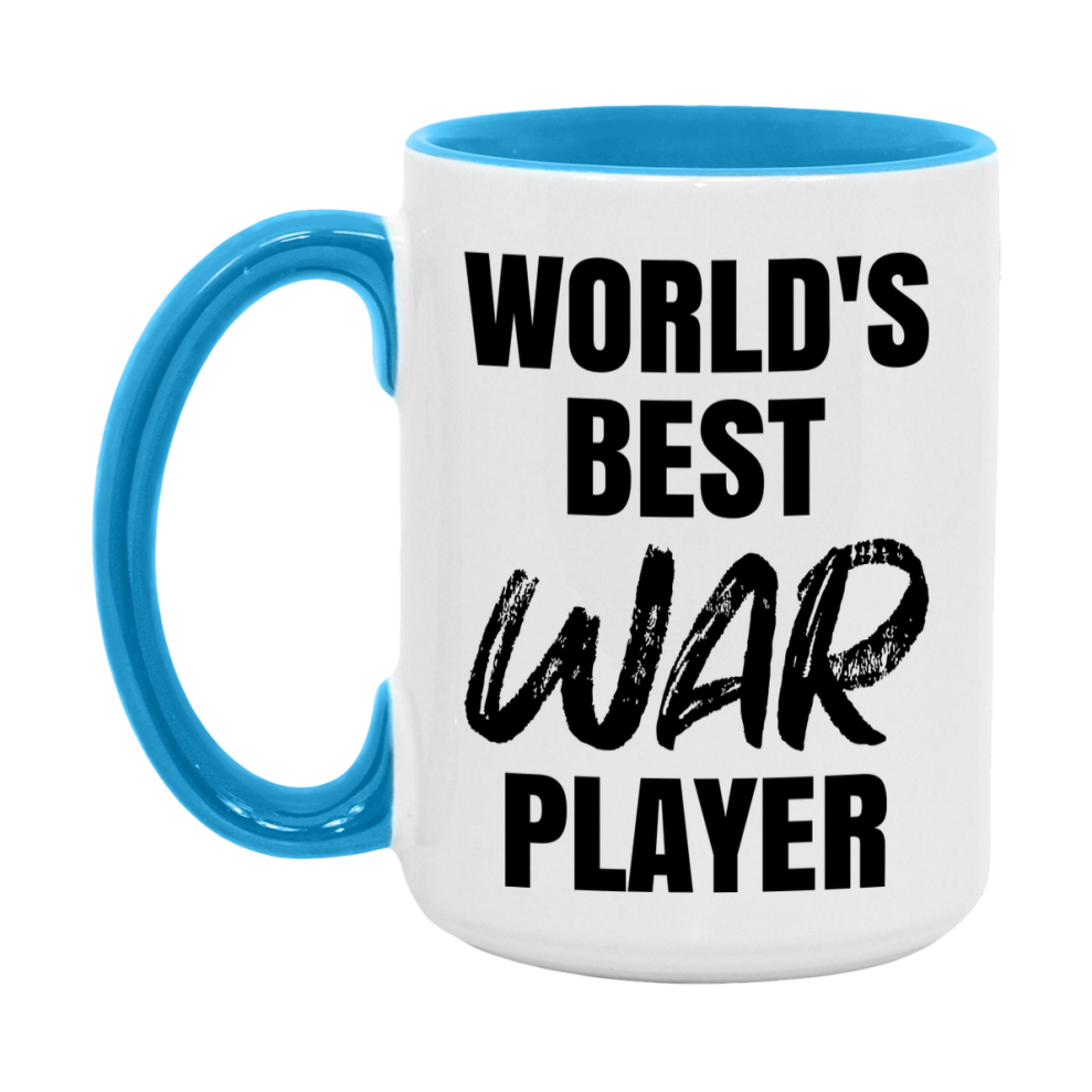 World's Best War Player Mug, Funny Card Game Player Gift, 11Oz Or 15Oz White Ceramic Mug