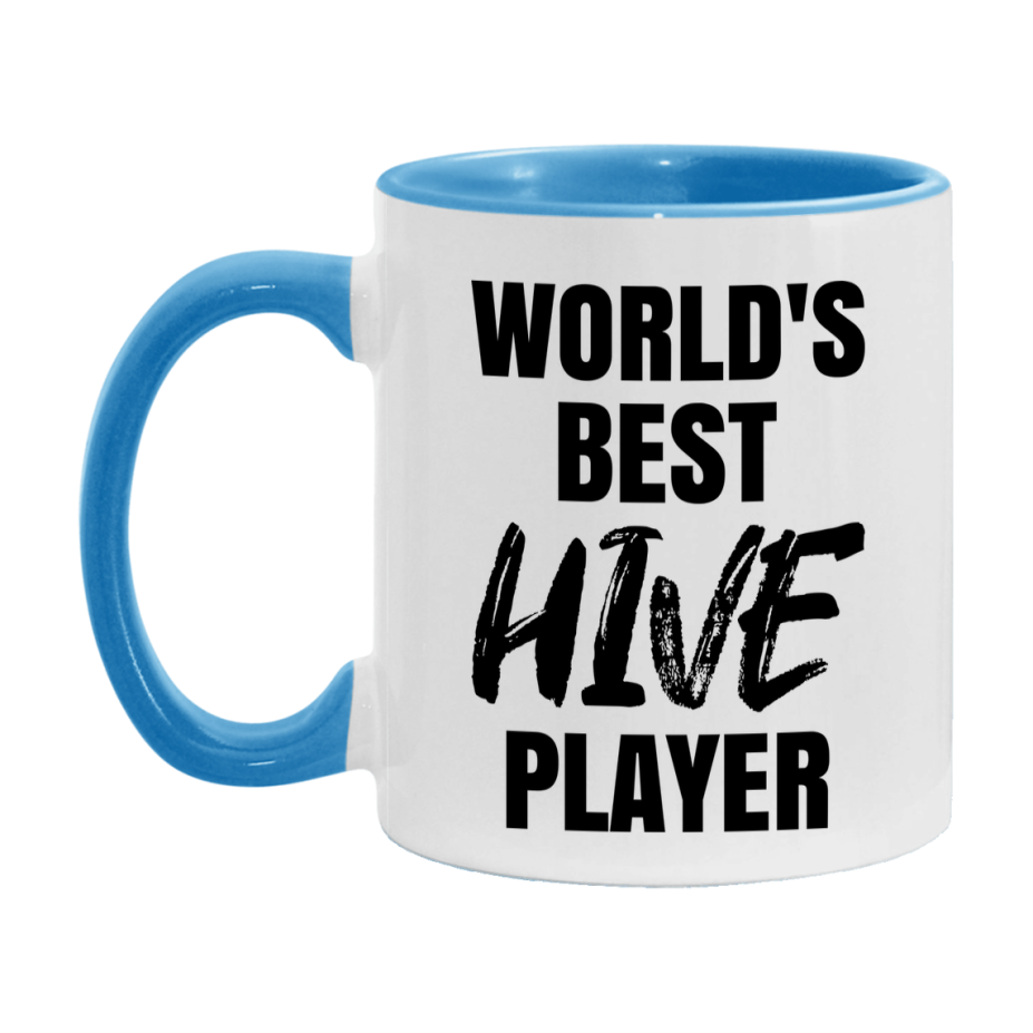 World's Best Hive Player Mug, Funny Card Game Player Gift, 11Oz Or 15Oz White Ceramic Mug