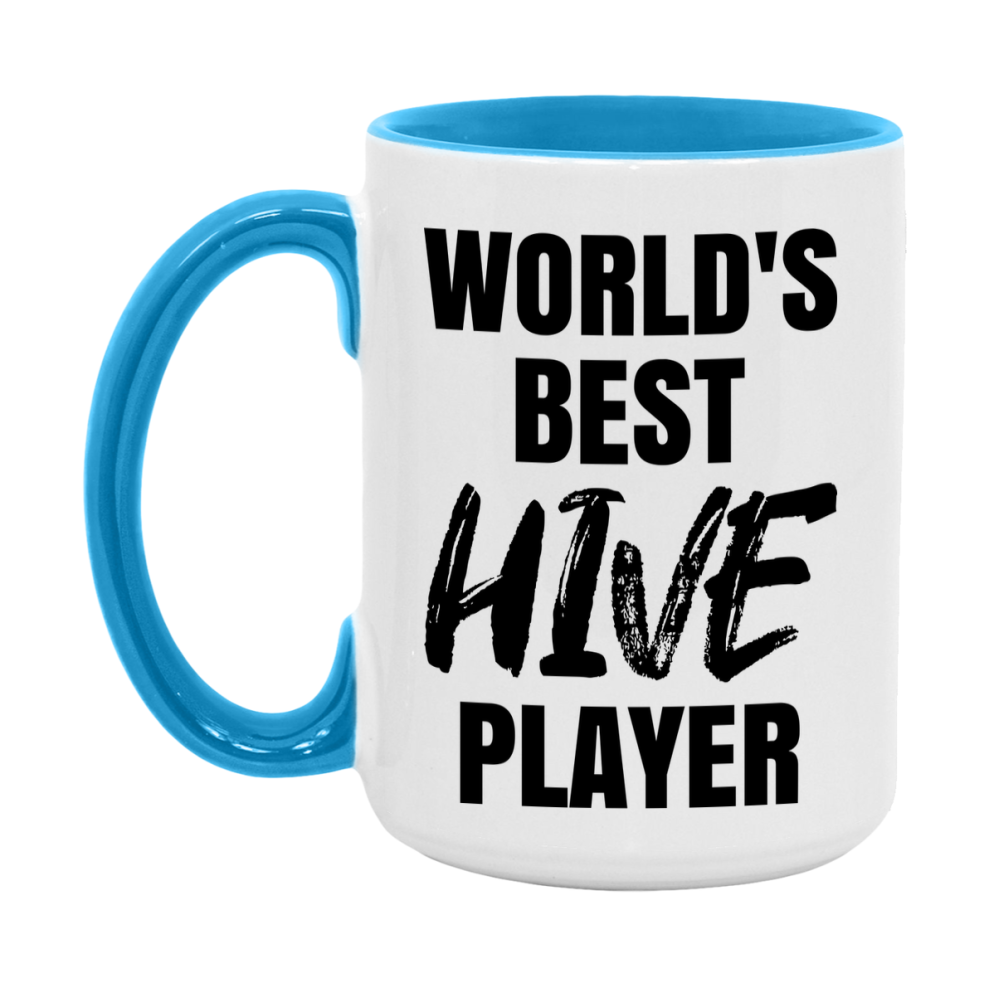 World's Best Hive Player Mug, Funny Card Game Player Gift, 11Oz Or 15Oz White Ceramic Mug