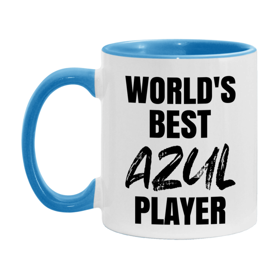 World's Best Azul Player Mug, Funny Game Board Gift, 11Oz Or 15Oz White Ceramic Mug