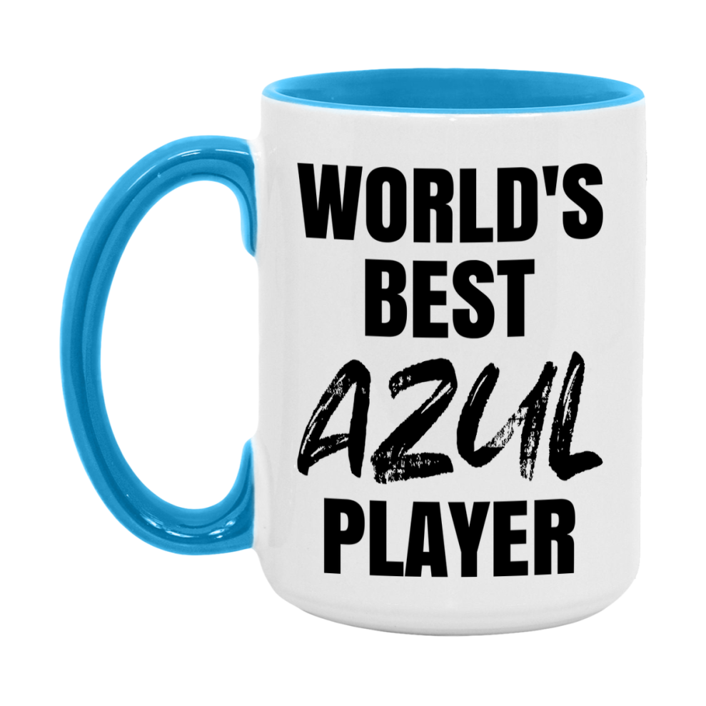 World's Best Azul Player Mug, Funny Game Board Gift, 11Oz Or 15Oz White Ceramic Mug