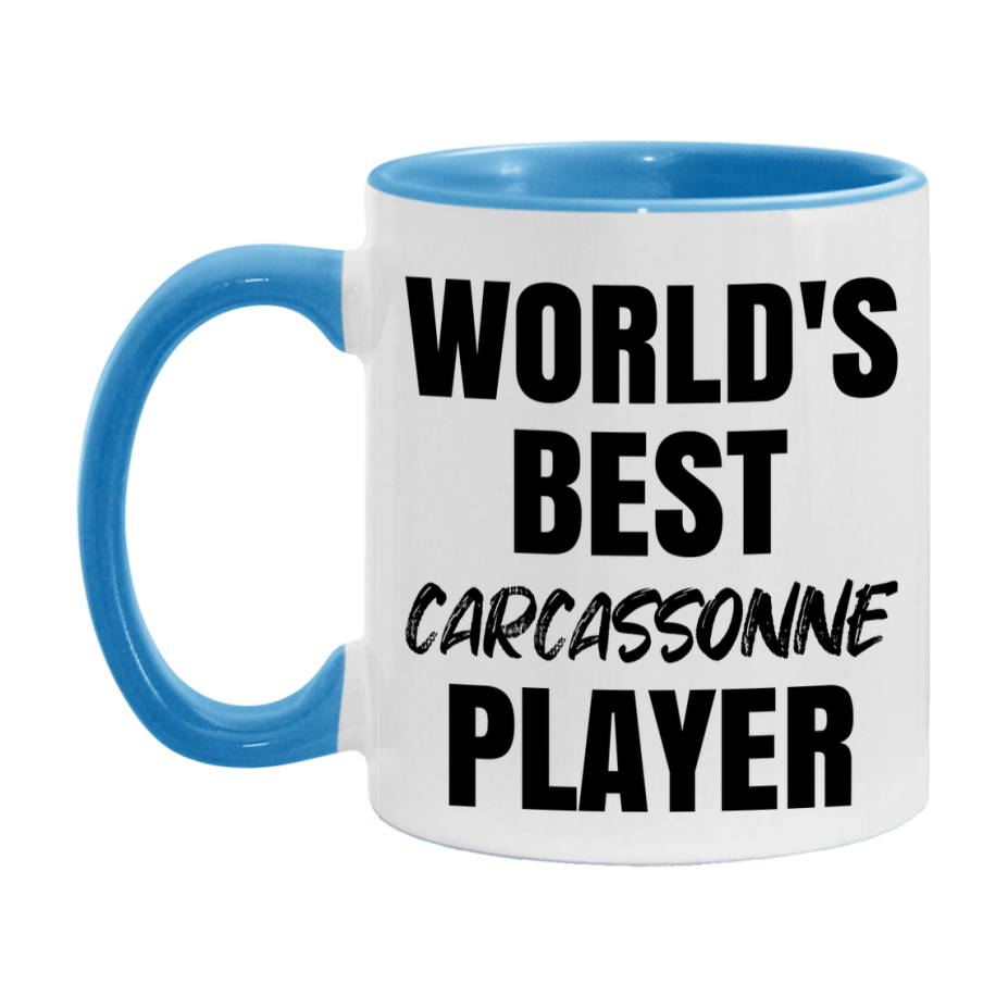 World's Best Carcassonne Player Mug, Funny Game Board Gift, 11Oz Or 15Oz White Ceramic Mug
