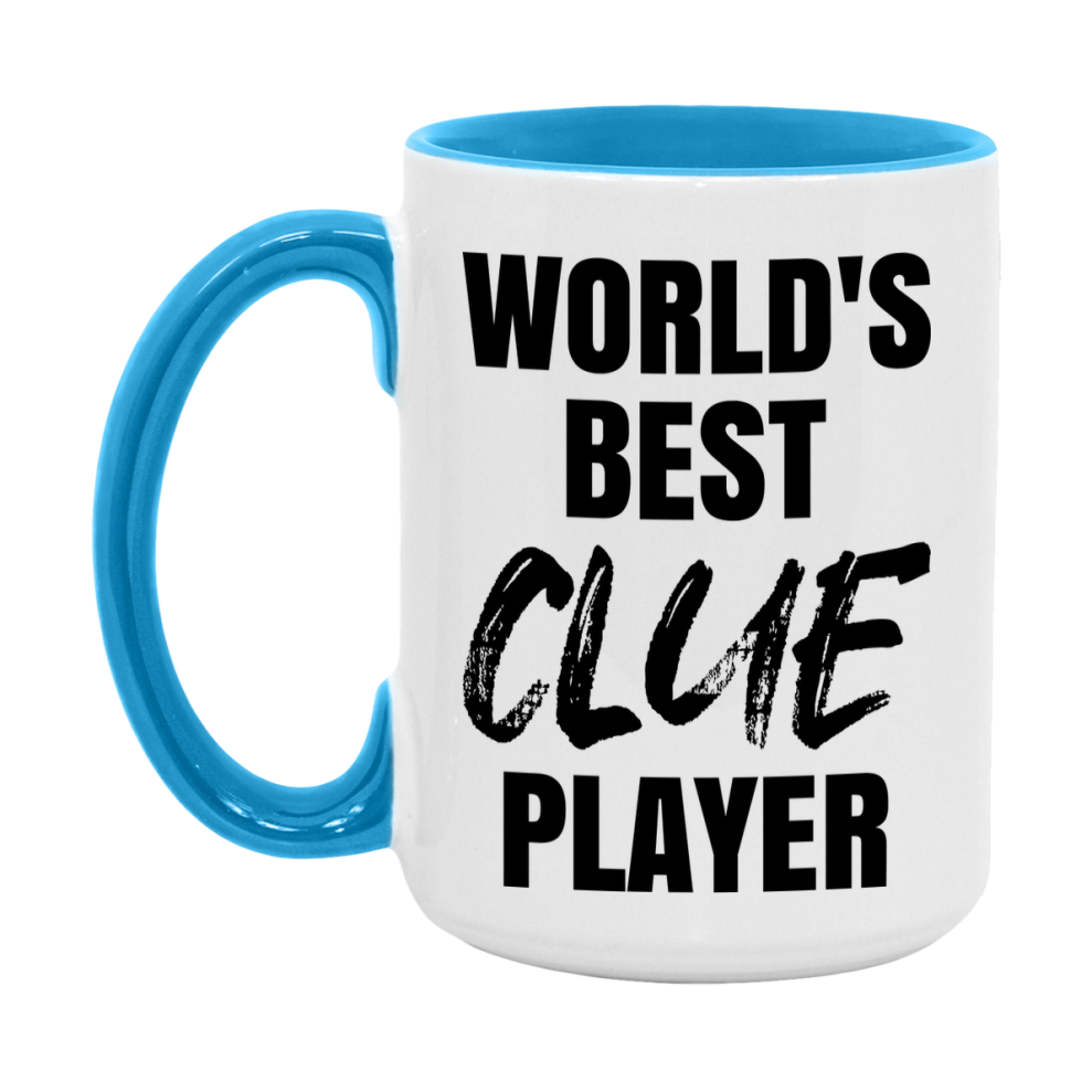 World's Best Clue Player Mug, Funny Game Board Gift, 11Oz Or 15Oz White Ceramic Mug
