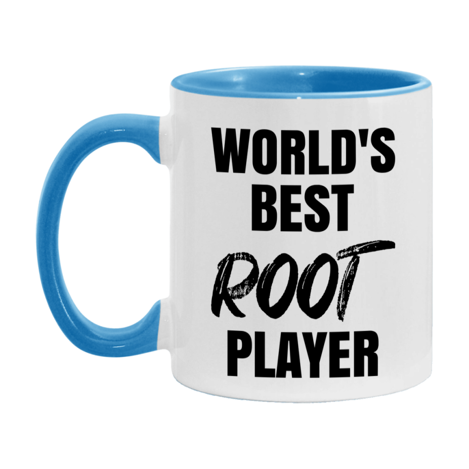 World's Best Root Player Mug, Funny Game Board Gift, 11Oz Or 15Oz White Ceramic Mug