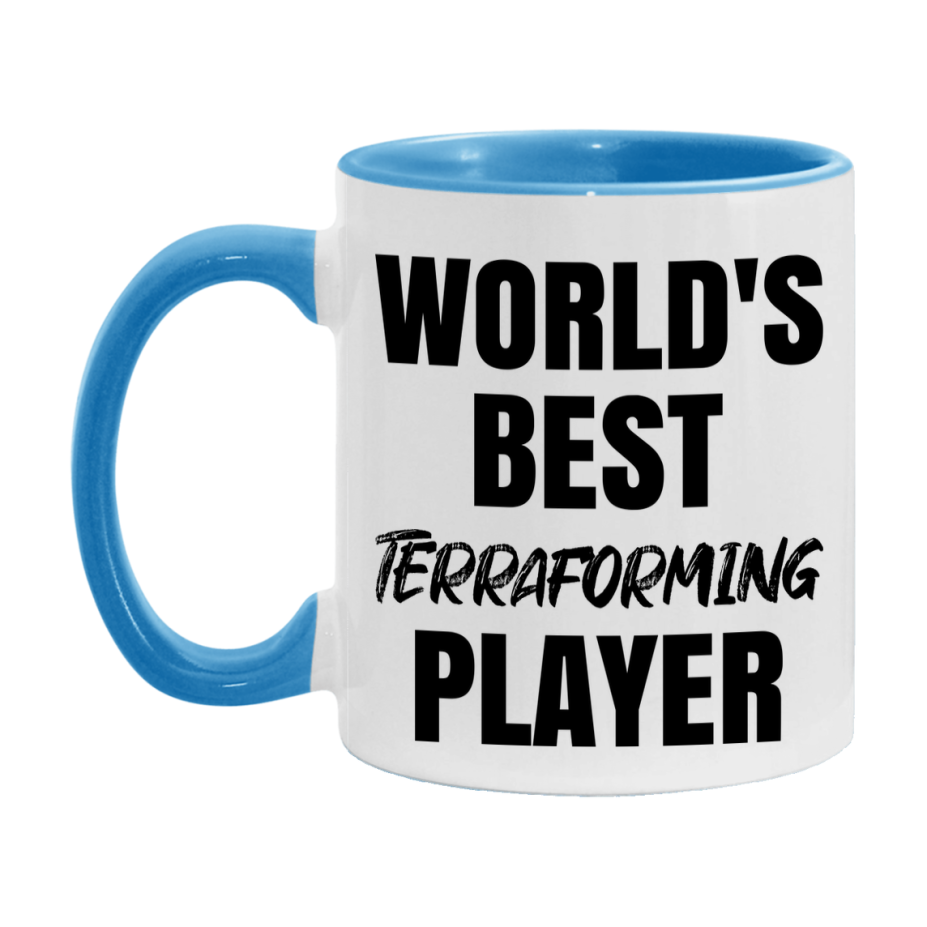 World's Best Terraforming Player Mug, Funny Game Board Gift, 11Oz Or 15Oz White Ceramic Mug